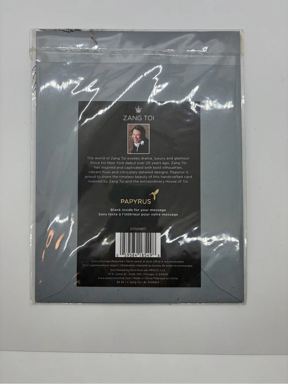 Rare Papyrus x Zang Toi Couture Dress Blank Greeting Card with Envelope NIP